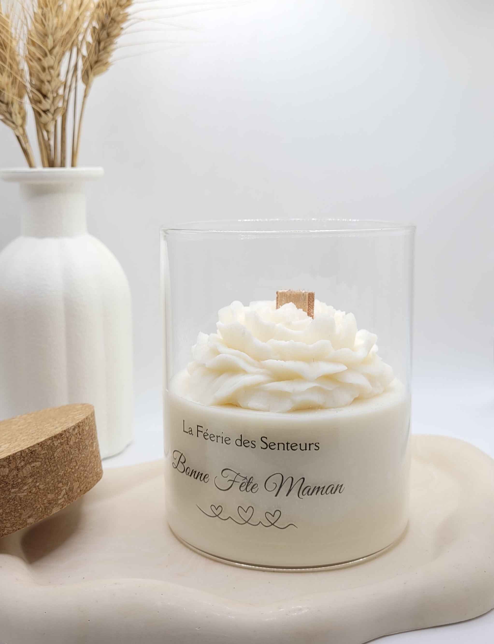 Bougie Pivoine Personnalisable