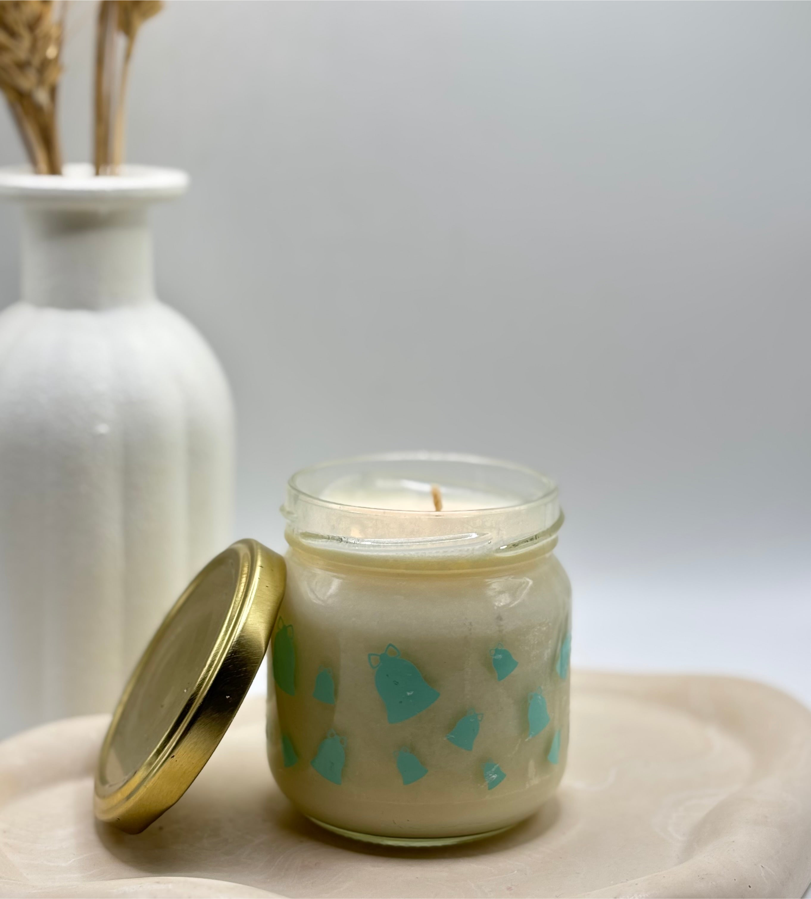 Les bougies parfumées de Noël (Cloches bleus)