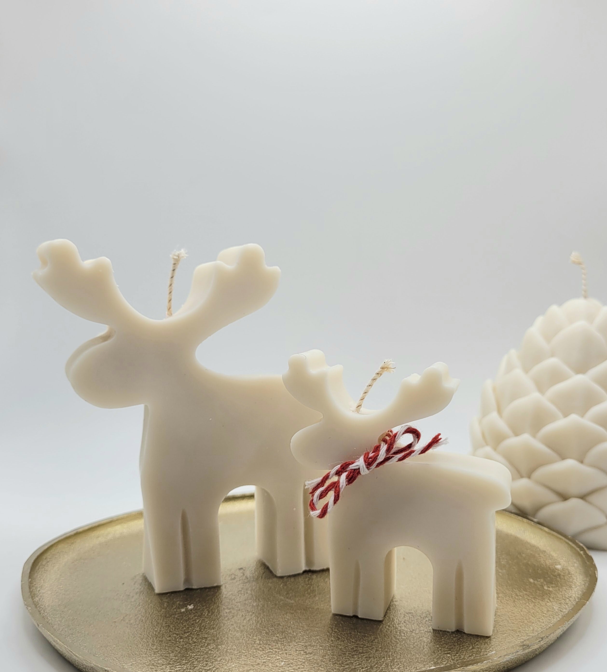 Bougies sculpturales Duo Cerfs